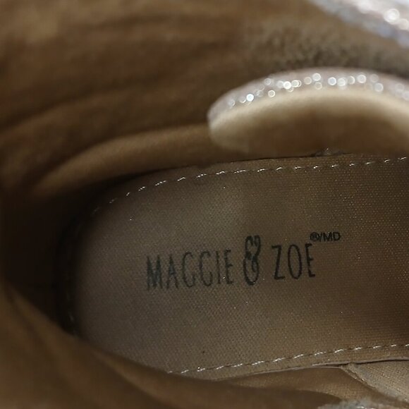 Girl's Maggie and Zoe Gold Glitter Zip Up Lace Up Boots Size 11 - Picture 8 of 9